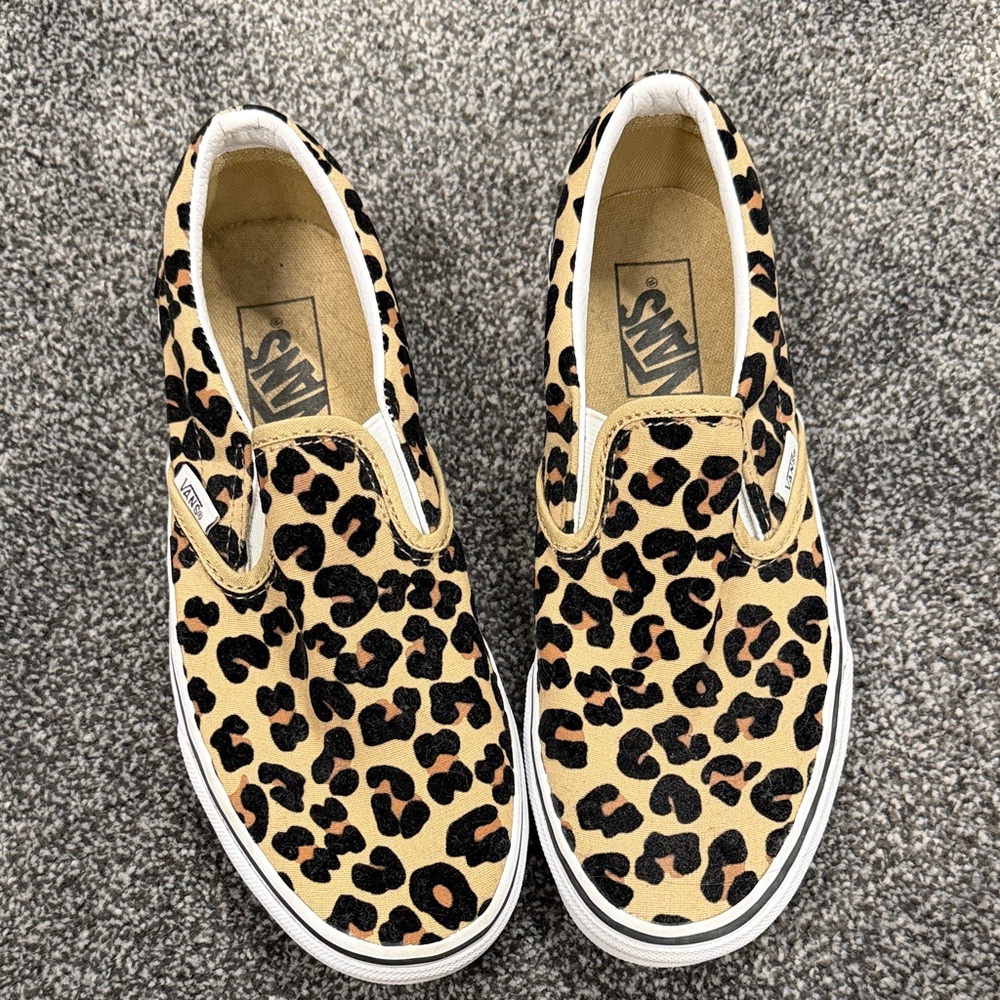 Vans Leopard Print Slip-On Shoes